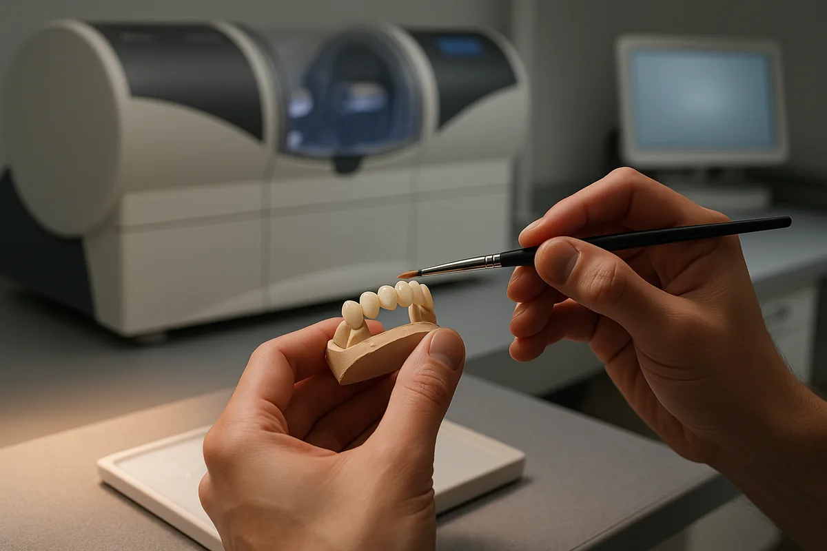 Коронки CAD/CAM — изготовление за один визит с цифровой точностью — процесс изготовления виниров
